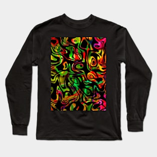 Trippy Flow Abstract Design Long Sleeve T-Shirt